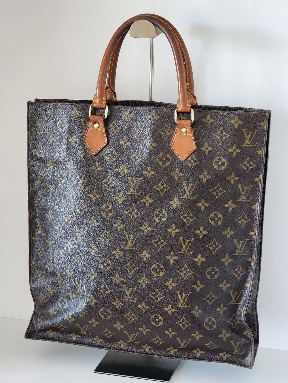 Vintage Louis Vuitton Sac Plat Shopper Top Handle Monogram Tote Bag